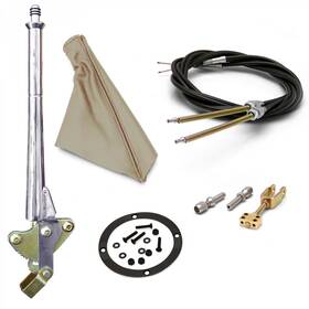 334181 American Shifter Company 11 Trans Mnt Emergency Hand Brake Tan Boot Black Ring And Cable Kit