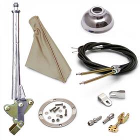 334252 American Shifter Company 16 Inch Trans Mnt E-brake Handletan Boot Cap Chr Ring Cable Kit Gm Clevis