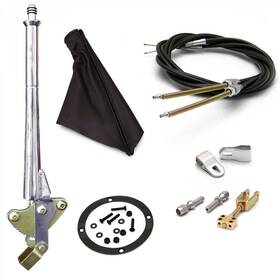 334271 American Shifter Company 11 Inch Trans Mnt E-brake Handleblack Boot Blk Ring Cable Kit Gm Clevis