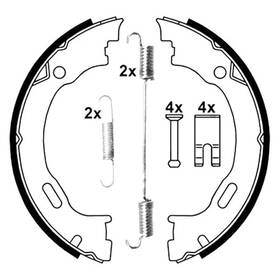 03-0137-4014-2 Ate For Mercedes-benz Ml350 2003-2005 Parking Brake Shoe