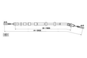 24-3727-0432-2 Ate For Mercedes-benz Ml350 2003-2005 Driver Side Parking Brake Cable