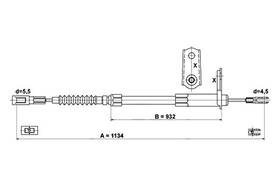 24-3727-0456-2 Ate For Mercedes-benz Cl500 98-99 Driver Side Parking Brake Cable