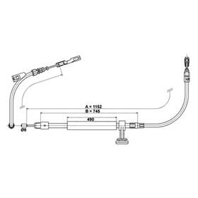 24-3727-0470-2 Ate For Mercedes-benz E550 2010-2017 Center Parking Brake Cable