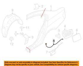 51257016702 Bmw Oem 03-08 Z4-fuel Door Gas Cap Hatch Release Cable