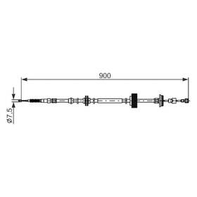 Bosch 1987482793 For Mercedes-benz Cl500 00-06 Driver Side Parking Brake Cable