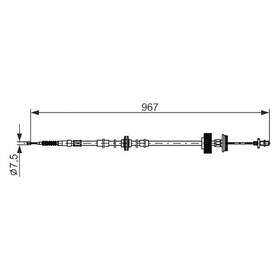 Bosch 1987482794 For Mercedes-benz Cl500 00-06 Passenger Side Parking Brake Cable