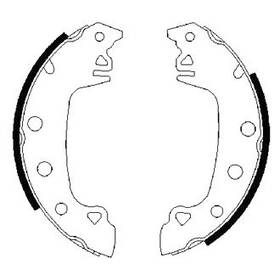 Bs791 Bosch For Ford Explorer 2002-2010 Blue Rear Parking Brake Shoes