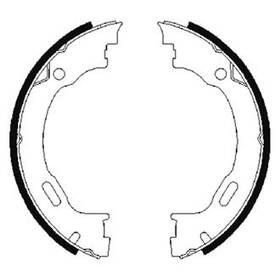 Bs847 Bosch For Ram 4500 2011-2020 Blue Parking Brake Shoes