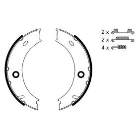 Bs849 Bosch For Honda Pilot 2003-2008 Blue Rear Parking Brake Shoes