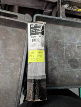 Carquest Bca-93248 Bca93248 Parking Brake Cable For 87-91 Chevy Blazer