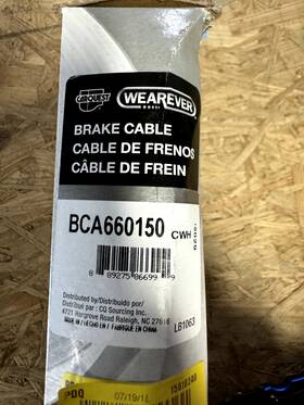 Bca660150 Carquest Wearever Parking Brake Cable