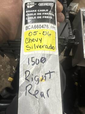 Bca660476 Carquest E Brake Cable 05 -06 Chevy Silverado 1500 Right