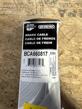 Bca660817 Carquest Wearever Parking Brake Cable