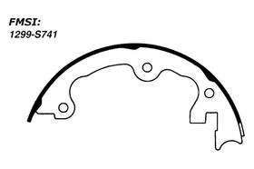 111.0741 Centric For Chevy Corvette 1970-1982 Premium Rear Parking Brake Shoes