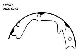 111.0758 Centric For Subaru Outback 2000-2009 Premium Rear Parking Brake Shoes