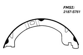 111.0761 Centric For Dodge Grand Caravan 1997-2007 Premium Rear Parking Brake Shoes