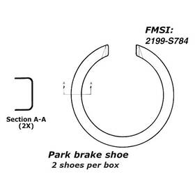 111.0784 Centric For Chevy Camaro 1998-2002 Premium Rear Parking Brake Shoes