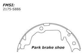 111.0886 Centric For Mitsubishi Eclipse 2006-2012 Premium Rear Parking Brake Shoes