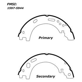 Centric 111.0944 For Land Rover Range Sport 06-13 Premium Rear Parking Brake Shoes