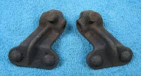 593753 Chevrolet 1937 1938 Passenger Car Rear Brake Cable Brackets Frame Mount Oem Gm