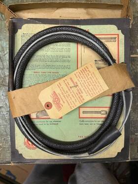 1644 Eis Nos 1949 Kaiser Hand Brake Cable 105 3/4 Inch 55 1/4 Conduit