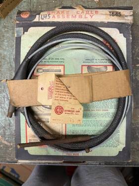 1645 Eis Nos 1949 Kaiser Hand Brake Cable 106 1/2 Inch 55 1/4 Conduit
