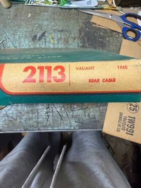 Eis 2113 Nos 1960 Valliant Rear Brake Cable 151 1/4 Inch 20 Conduit