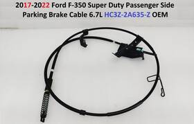 Hc3z-2a635-z Ford 17-22 F350 Super Duty Passenger Side Parking Brake Cable 6.7l