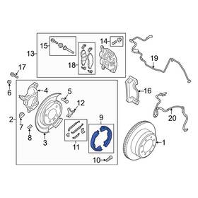 8c3z2648b Ford Oe For F-450 Super Duty 2005-2022 Rear Parking Brake Shoe