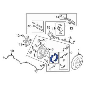 Ford Oe Cl3z2648b For F-150 2012-2020 Rear Parking Brake Shoe
