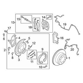 Hc3z2c220d Ford Oe For F-350 Super Duty 17-22 Rear Left Parking Brake Assembly
