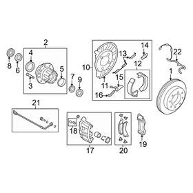 Lc2z2209a Ford Oe For E-350 Super Duty 2021-2026 Rear Parking Brake Assembly