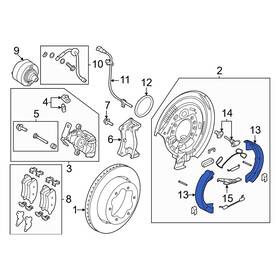 Lk4z2200e Ford Oe For Transit-350 Hd 2020-2022 Rear Parking Brake Shoe