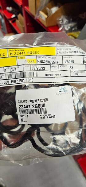 22441-2g600 Hyundai Genuine Valve Cover Gasket