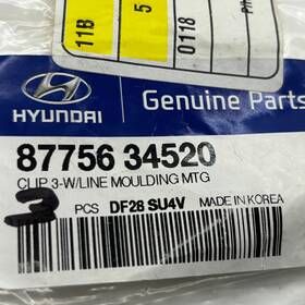 87756-34520 Hyundai Lot Of 3 Genuine Parts 87756 34520 Clip 3-w/line Moulding Mtg