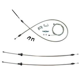 Bsa6301 Inline Tube Parking Brake Emergency Cable Kit Complete 1963-66 Barracuda Valiant Oe Steel