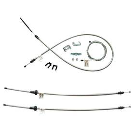 Bsa6302 Inline Tube Parking Brake Cable Kit Complete A-body Mopar 1963-66 Dodge Dart Oe Steel