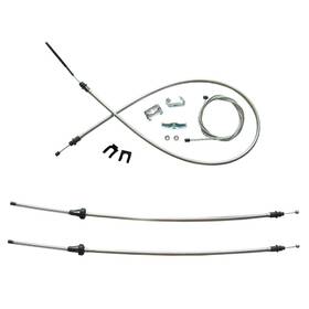 Bsb6302 Inline Tube Parking Brake Cable Kit Complete 1963-65 Plymouth Belvedere Savoy Oe Steel