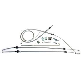 Bsb7111 Inline Tube Parking Brake Cable Kit Complete 1973-74 Charger Satellite Road Runner Oe Steel