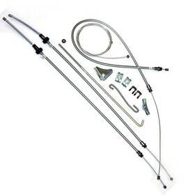 Bsb7112 Inline Tube 1972 Dodge Charger Plymouth Gtx B-body Complete Parking Brake Cable Set Kit Oe
