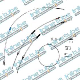 Bse6401 Inline Tube 1964-67 El Camino T-350 Manual Complete E-brake Cable Kit Oe Steel