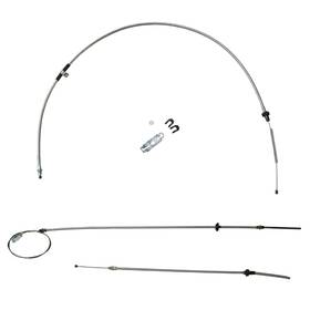 Inline Tube Bsh7002 Parking Brake Cable Kit Complete Without Intermediate 1970-74 Cuda Oe Steel
