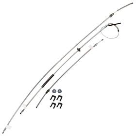 Bsj8100 Inline Tube Parking Brake Cable Kit Complete Stock Length 1978-80 Jeep Cj7 Oe Steel
