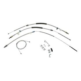 Bsm6702 Inline Tube Parking Brake Cable Kit Th400 Transmission Complete 1967-70 Impala Oe Steel