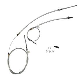 Bsn6601 Inline Tube Parking Brake Cable Kit Complete Emergency 1964-67 Chevrolet Chevy Ii Oe Steel
