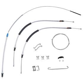 Bsr7002 Inline Tube 1970-72 Chevrolet Monte Carlo T400 Parking Brake Cable Kit Oe Steel
