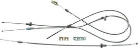 Mb2321b Inline Tube 1966-70 Mopar B-body Park Brake Cable Set Stainless Steel