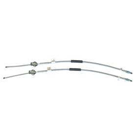 Re492 Inline Tube 1953-55 Chevrolet Corvette Rear Parking Brake Emergency Cable Pair Oe Steel