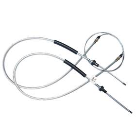 Rem40 Inline Tube 1966 Ford Mustang Rear Parking Emergency Brake Cable 44 Inch Housing Oe Steel