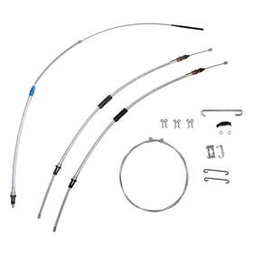 Sbsh6401 Inline Tube Parking Brake Cable Kit Powerglide Manual 1964-67 Chevelle El Camino Stainless
